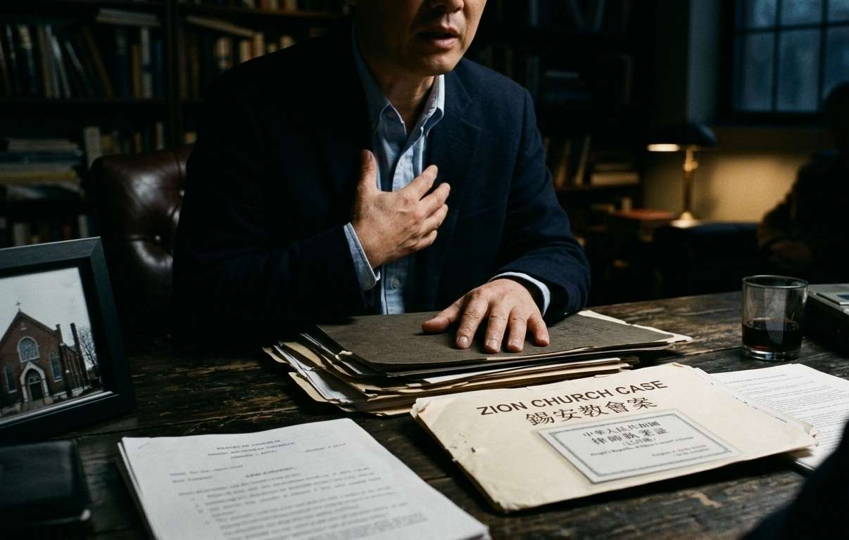 中國前律師張凱說，自己因代理錫安教會案被吊銷執照，還有多位律師受牽連，這起案件造成惡劣國際影響和法治破壞，必須有人為此承擔法律和政治責任。(示意圖/AI生成)