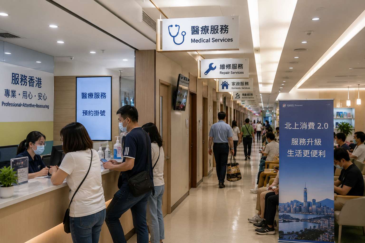 作者認為，香港正處於「北上消費 2.0」的時代，人們的消費重心已從單純的商品採購，全面轉向了醫療、維修、家政等「剛需服務」。(示意圖/AI生成)