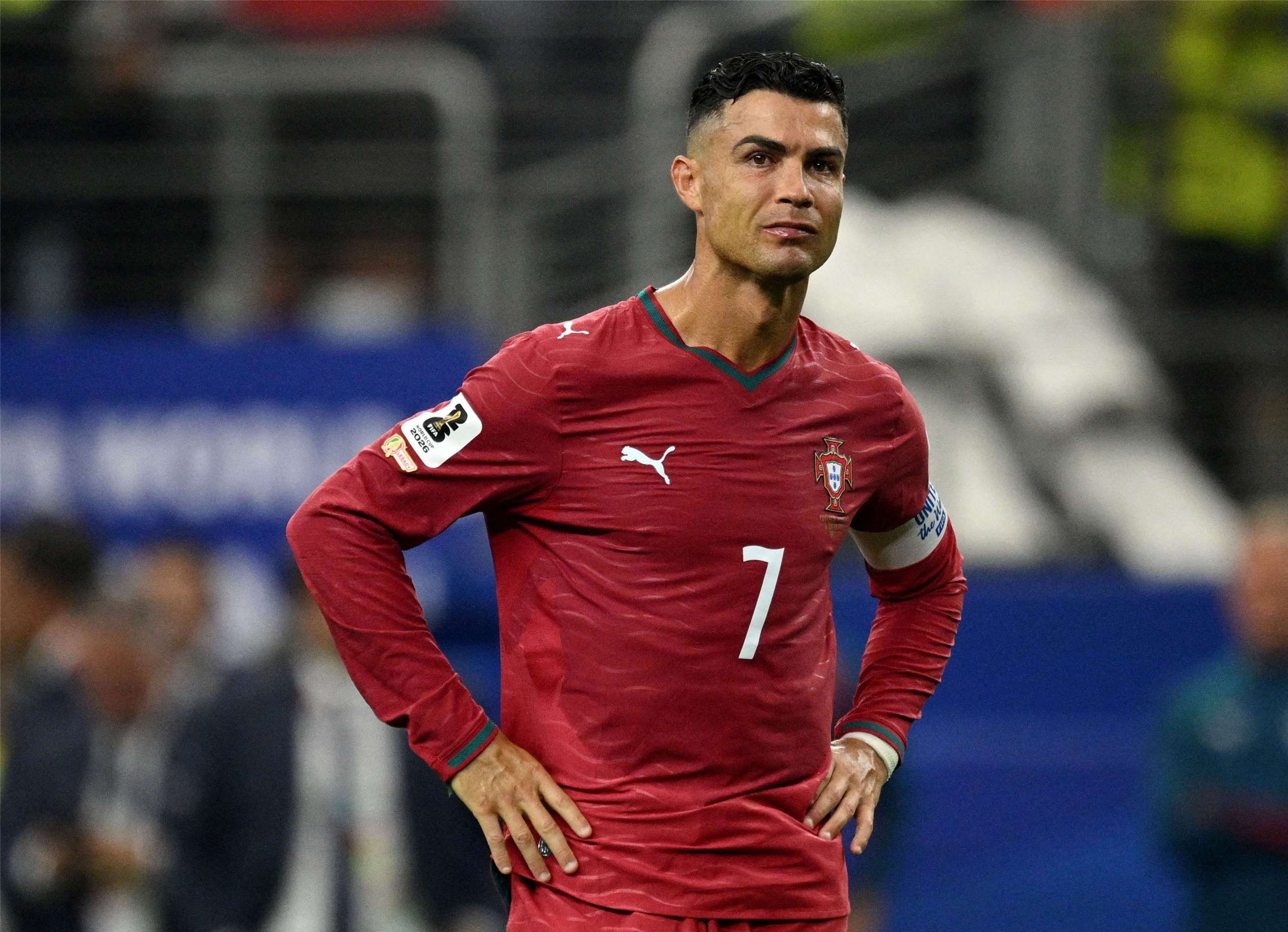 葡萄牙無緣晉級世足8強，「C羅」羅納度(Cristiano Ronaldo)神情落寞。