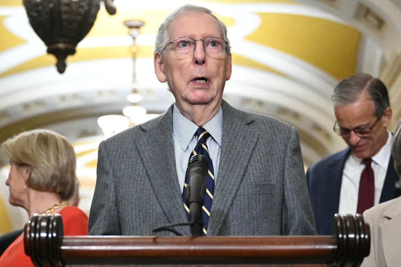 美國參議員麥康奈(Mitch McConnell)。資料照。(AFP)