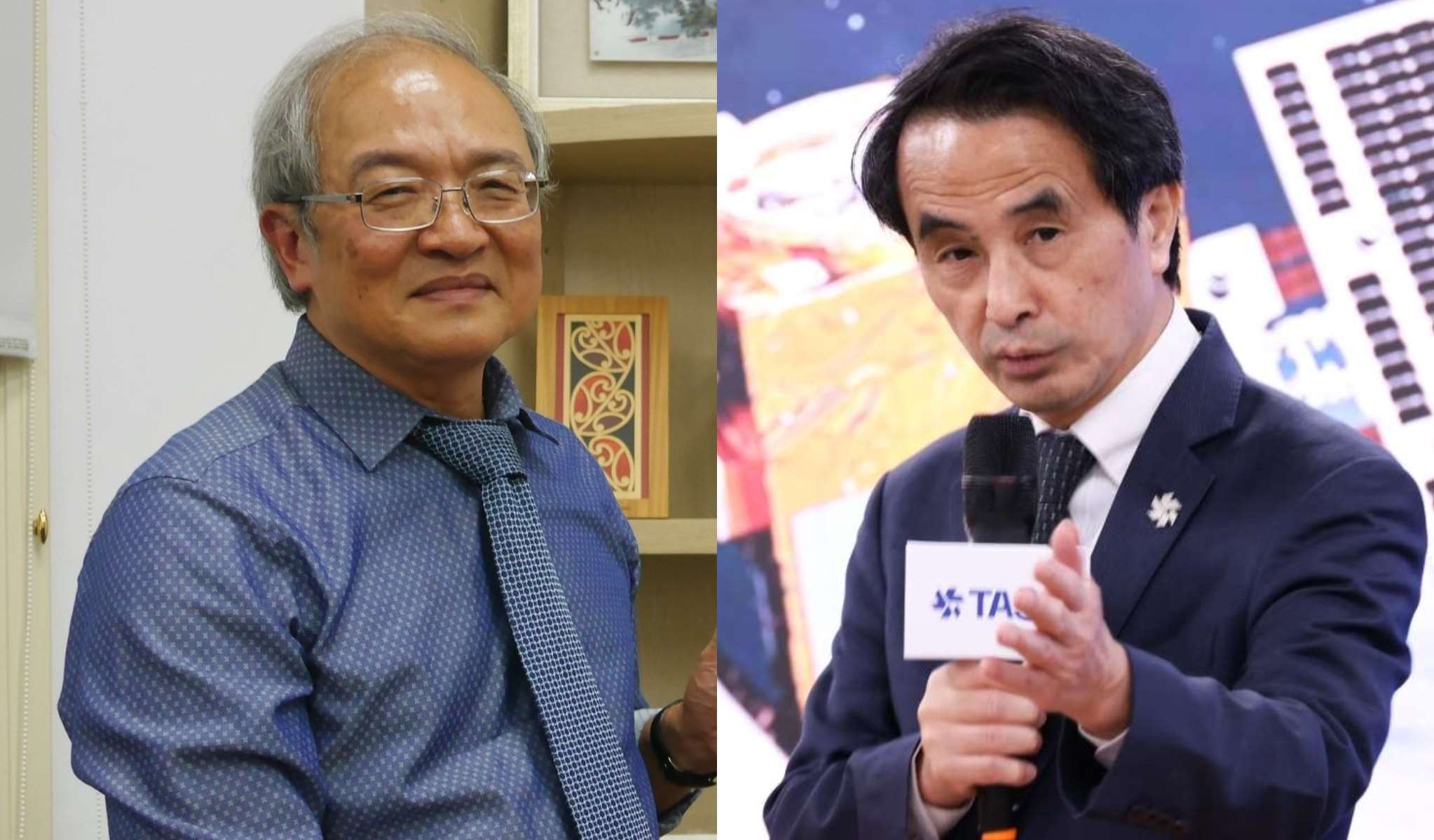 北美台灣人教授協會(NATPA)公布第二屆「廖述宗紀念講座(Liao Shu-Tsung Memorial Lecture)」由國家太空中心主任吳宗信博士(右)以及人文學者廖炳惠博士(左)獲得。(圖：台師大官網、TASA/央廣合成)
