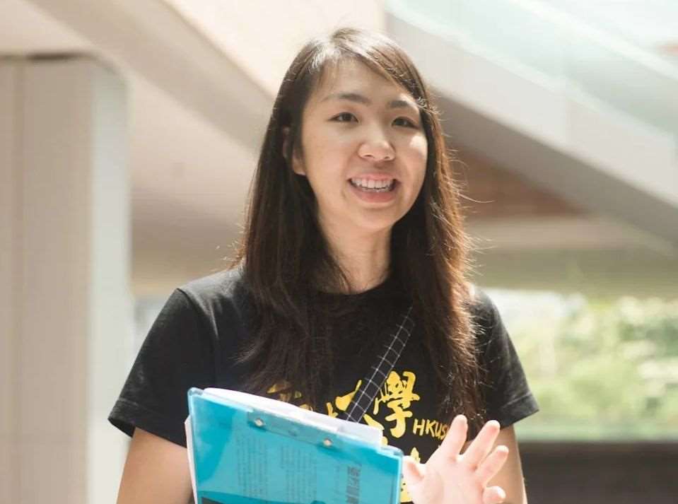 前港大學生會會長孫曉嵐29日刑滿出獄。檔案照。 (圖:翻拍自孫曉嵐臉書)