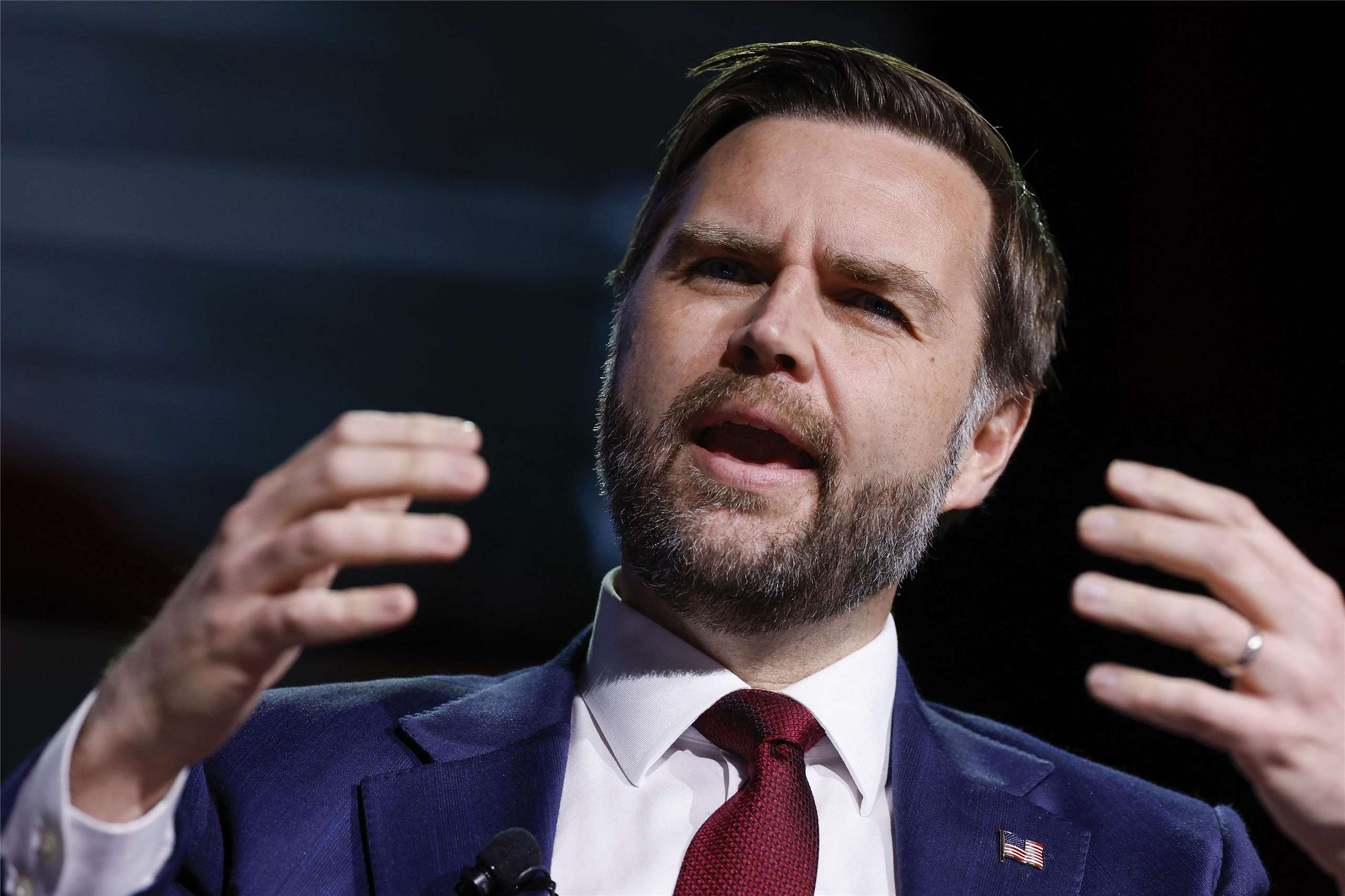 美國副總統范斯(⁠JD Vance)家中再添新成員。資料照片。