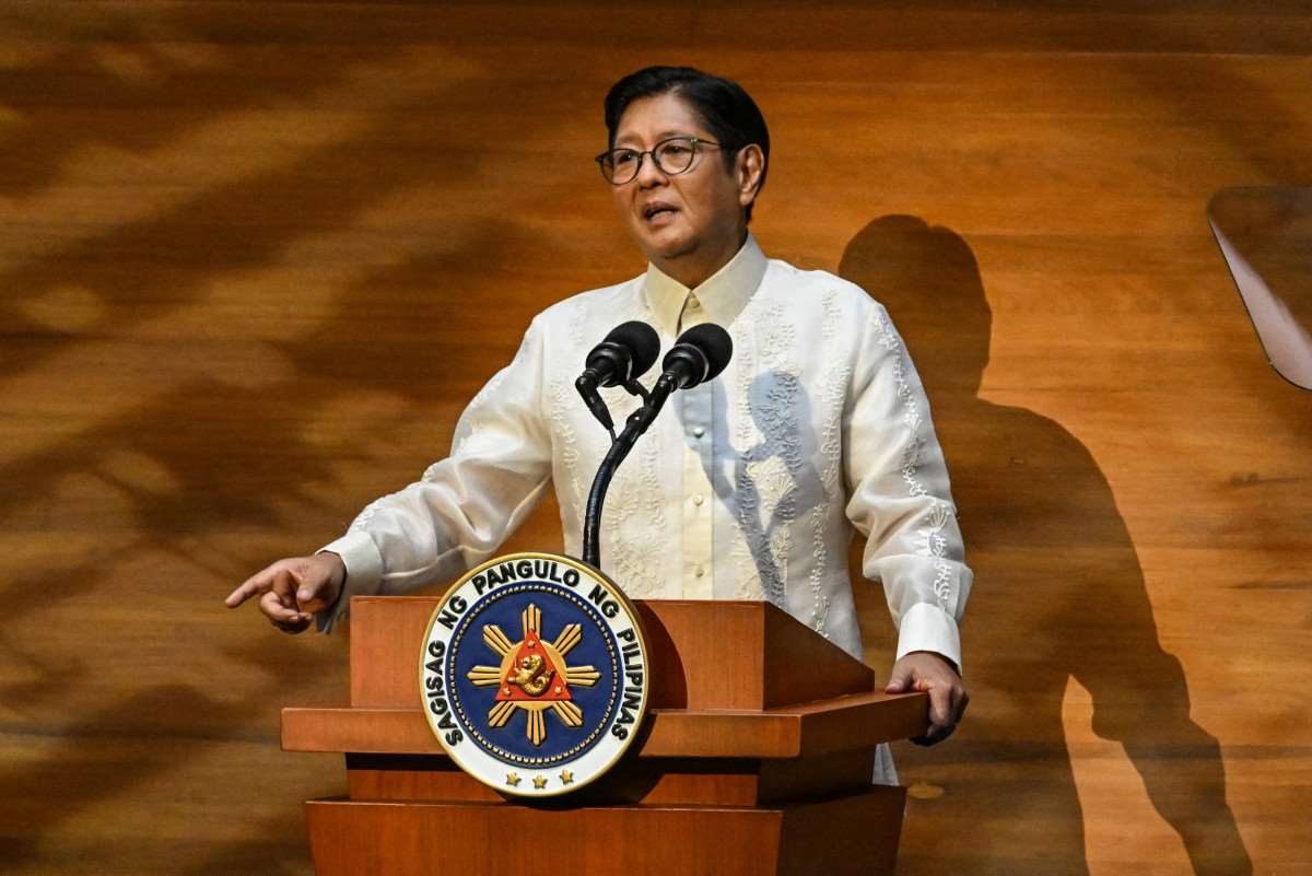 菲律賓總統小馬可仕(Ferdinand Marcos Jr.)今天(27日)發表國情咨文。(AFP)