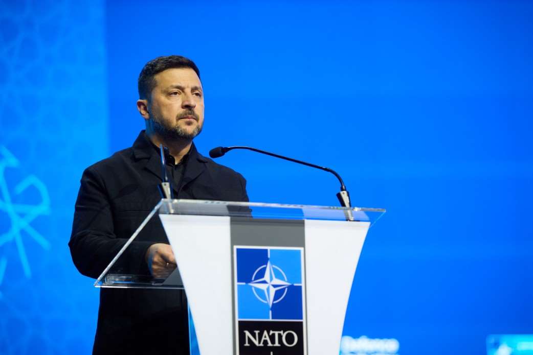 烏克蘭總統澤倫斯基(Volodymyr Zelensky)7日在土耳其首都安卡拉出席北大西洋公約組織(NATO)峰會。 (圖:烏克蘭總統府)