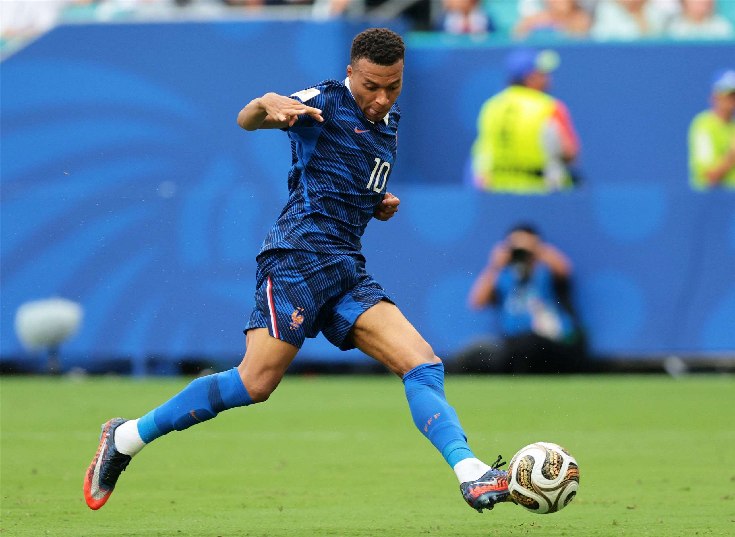 法國球星姆巴佩(Kylian Mbappe)在本屆已攻進10球。