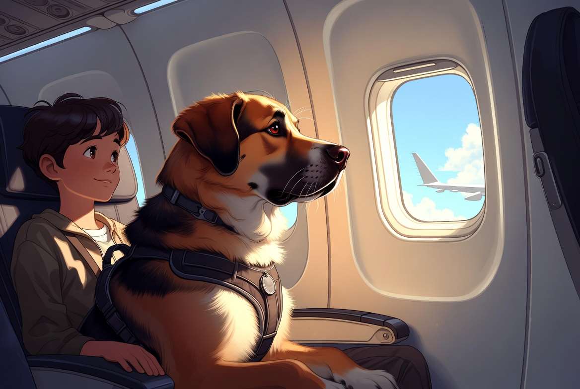 義大利航空公司ITA Airways 29日宣布，自8月3日起推出大型犬客艙服務。(圖:AI生成)