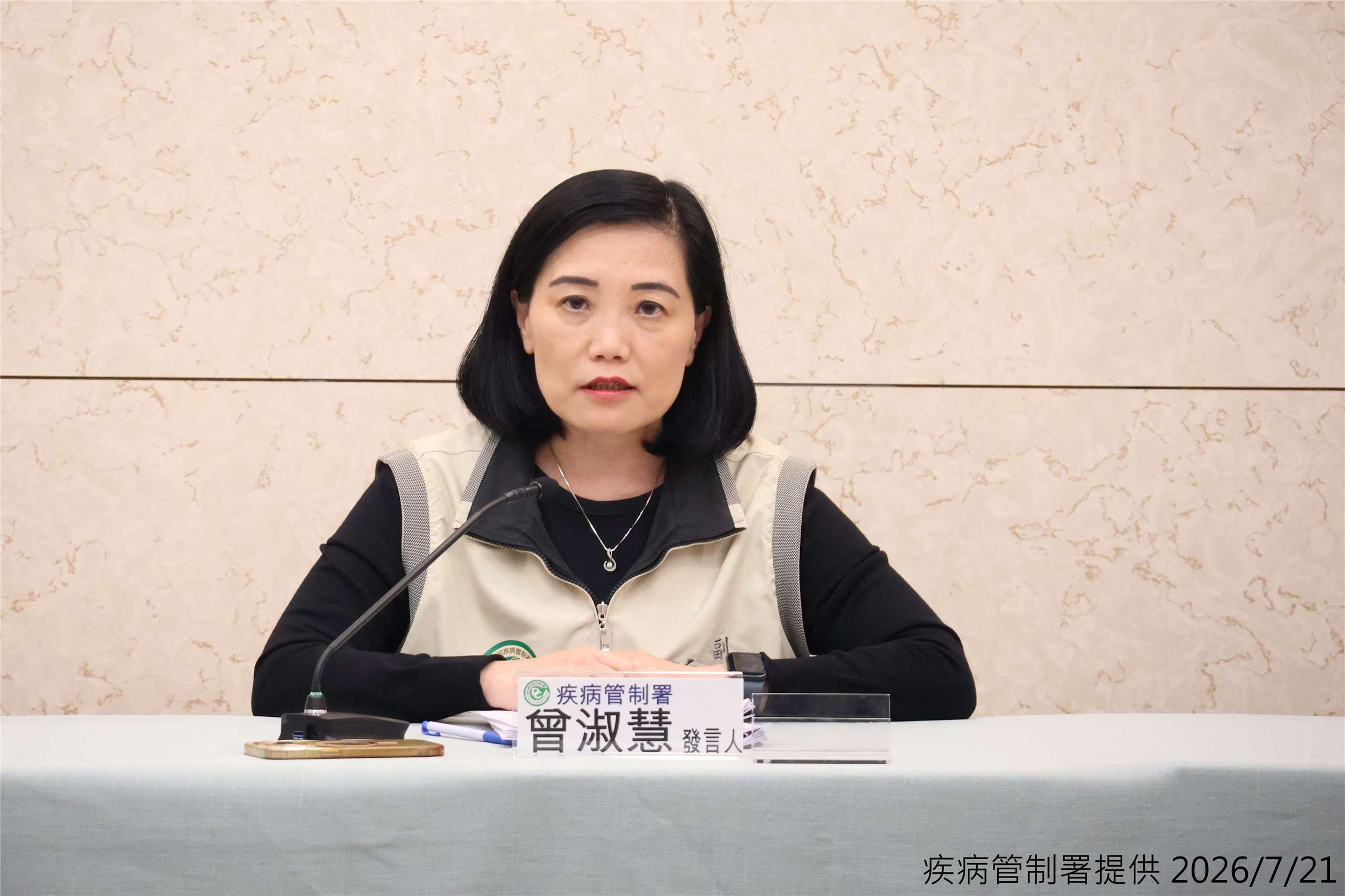 疾管署發言曾淑慧21日表示，國內腸病毒疫情持續升溫。(疾管署提供)