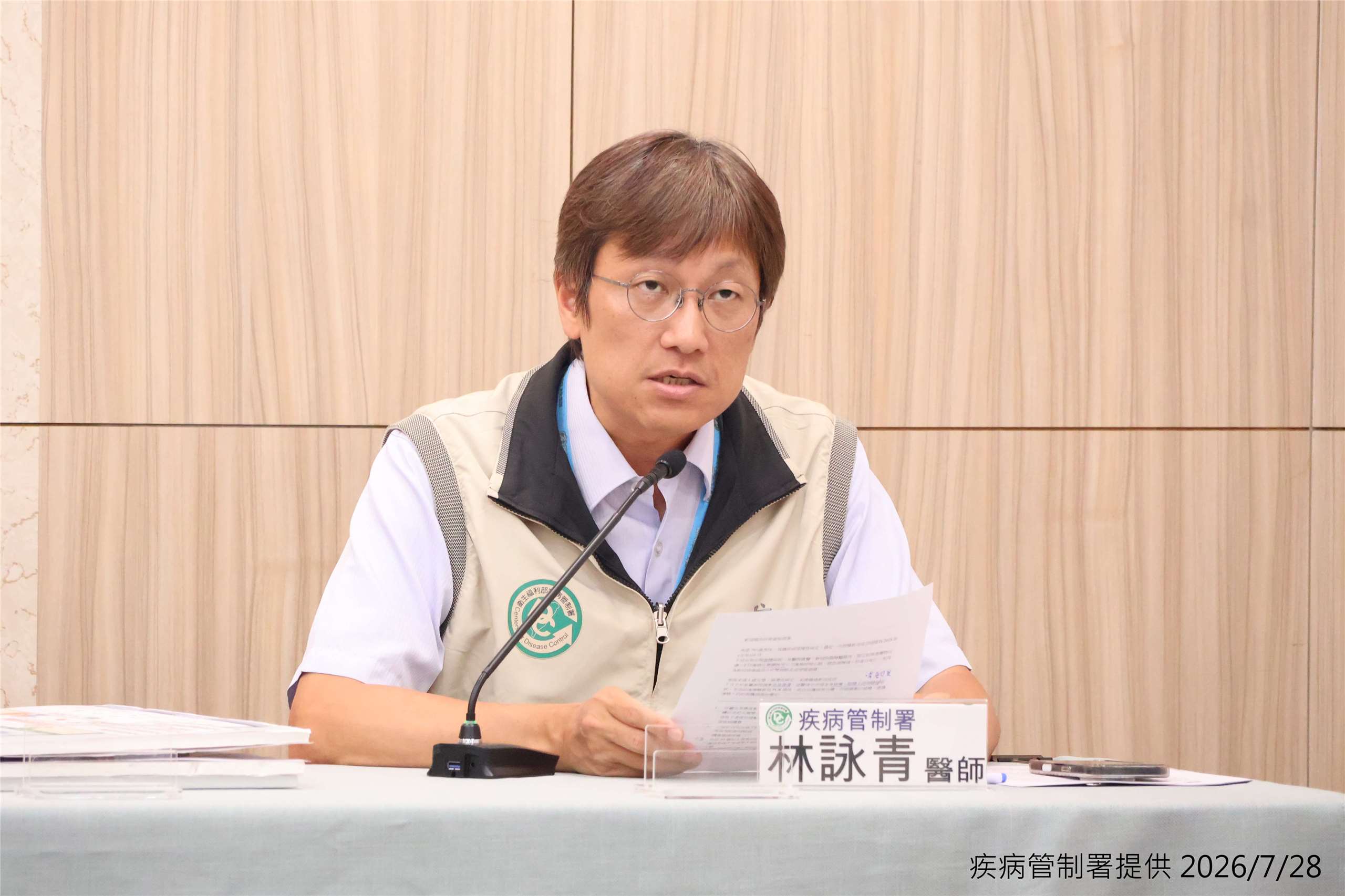 防疫醫師林詠青表示，日本腦炎正值流行高峰，國內現首例死亡個案。(疾管署提供)