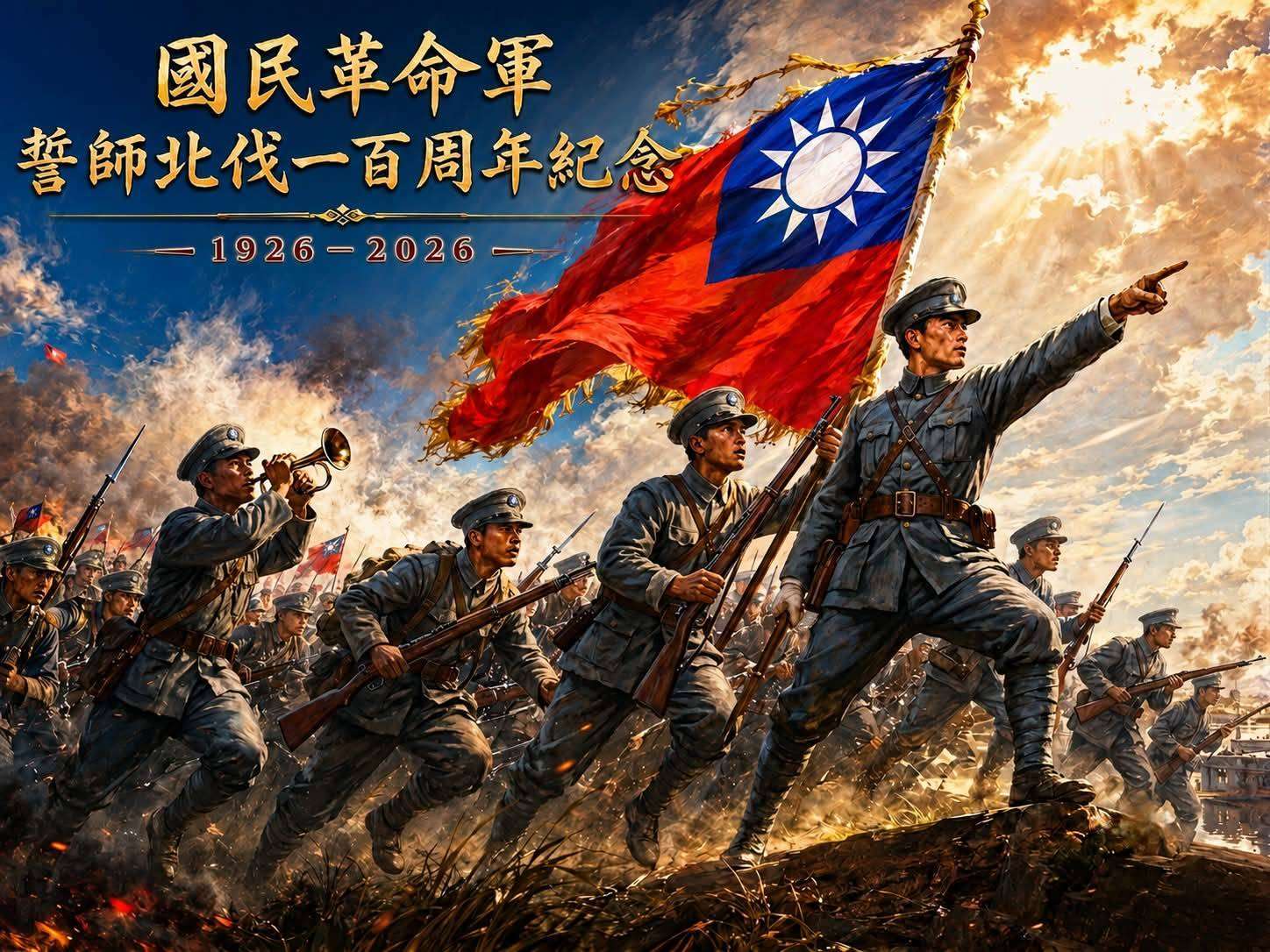 今年是國民革命軍北伐100週年。(圖：「重返民國粉專」提供)