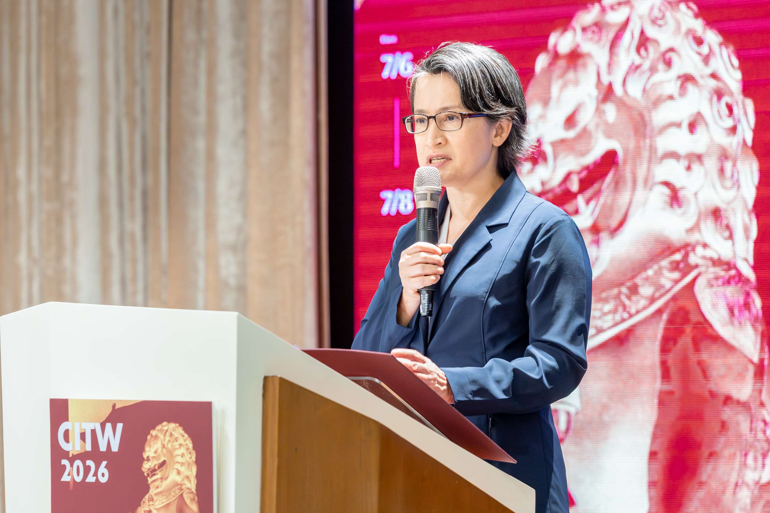 副總統蕭美琴7日出席「2026中國影響力網絡年會（China In The World）開幕典禮」。(圖：總統府)