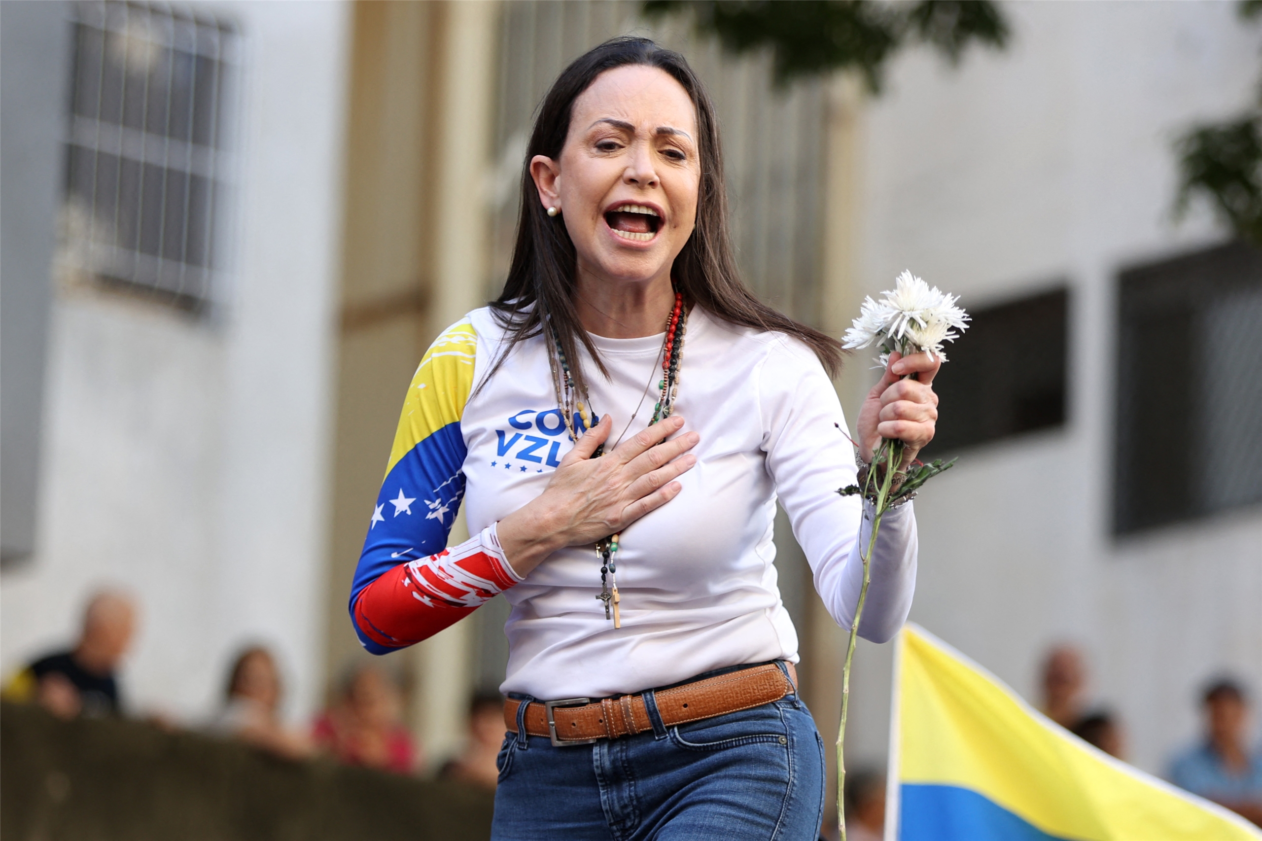 在一份和委內瑞拉2024年總統大選候選人龔薩雷茲(Edmundo Gonzalez Urrutia)共同簽署的聲明中，諾貝爾和平獎得主馬查多(Maria Corina Machado)表示，反對黨將「不會參與」這場會談的「設計、進展與運作」。