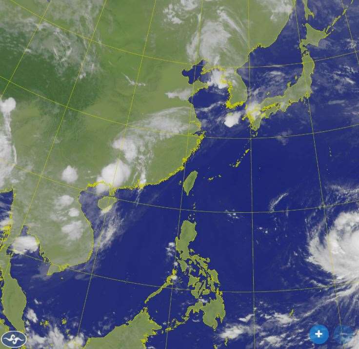 氣象署6日提醒大台北等13縣市注意高溫，其中彰化、台南防攝氏38度以上極端高溫。預估10、11日受颱風巴威影響最劇烈，以通過台灣北部近海或北部陸地機會最高。(圖:交通部中央氣象署)