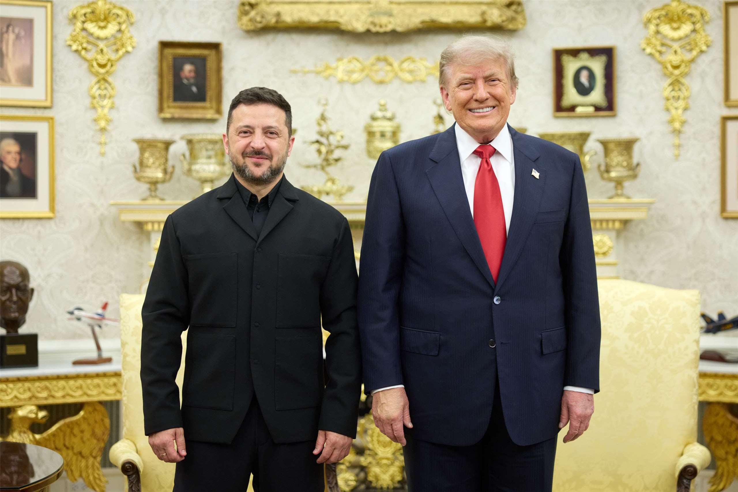 烏克蘭總統澤倫斯基(Volodymyr Zelenskyy)28日在白宮會晤美國總統川普(Donald Trump)後，曾與美方協商在烏克蘭生產愛國者飛彈，但川普最新說法稱尚未確定。資料照片 (圖:X@ZelenskyyUa)