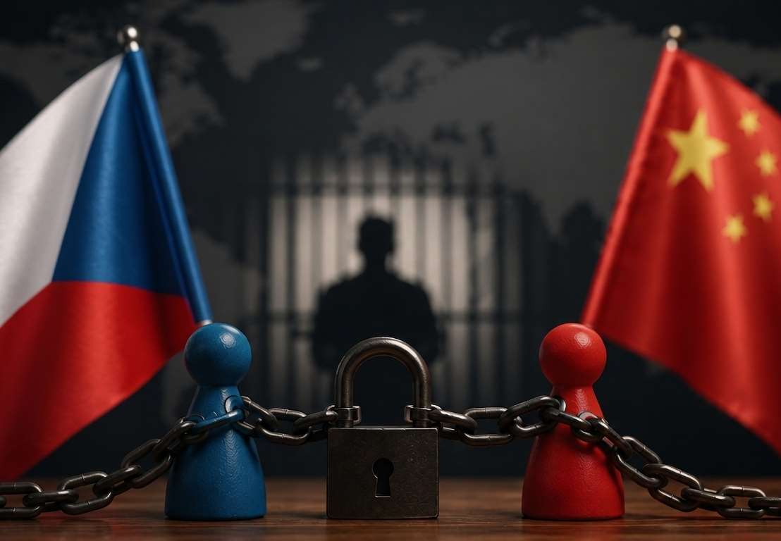 一名捷克公民近期遭中國拘留，捷媒分析，此案疑涉及中國「人質外交」策略，可能以該名捷克公民作為籌碼，要求捷克釋放遭控為外國勢力非法活動的中國記者。(示意圖/AI生成)