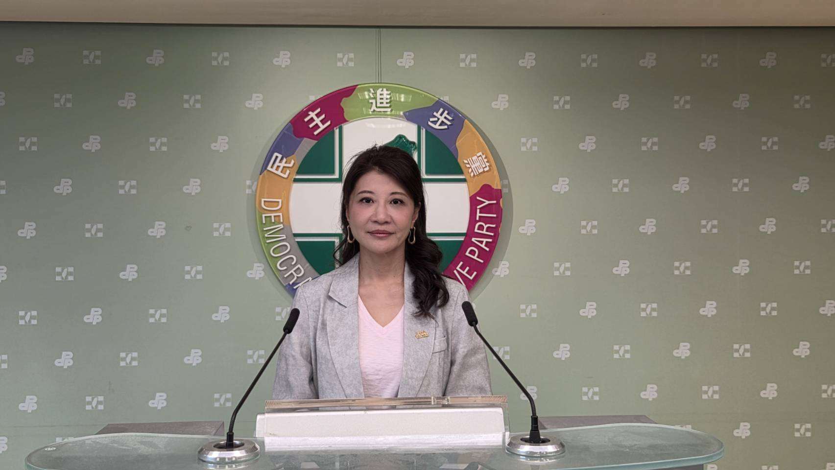 針對藍白凱道集會，民進黨發言人林楚茵批評製造社會對立選舉操作。資料照片。 （劉玉秋攝）