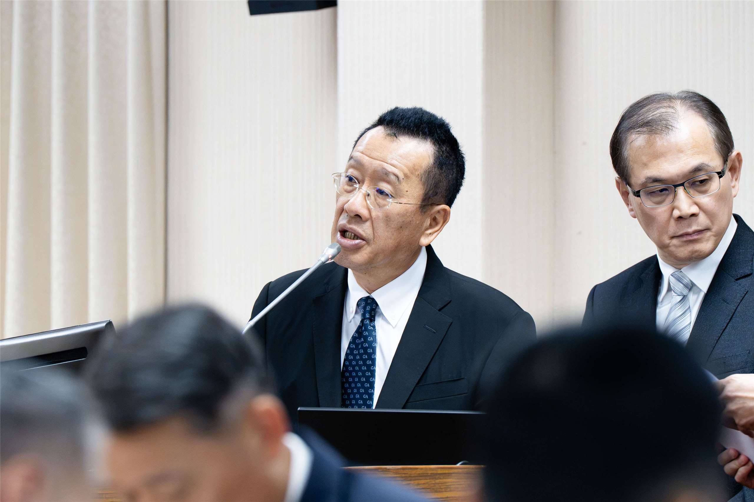 陸軍採購「陣地式無人機反制系統」，但承包商「創未來」連續三次測評未過。國防部長顧立雄20日在立法院表示，已完成後續建案規畫來補足戰力空缺。(楊仁翔 攝)
