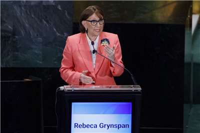 哥斯大黎加經濟學家葛林斯潘(Rebeca Grynspan)成為聯合國秘書長熱門人選，有望打破聯合國成立80年來從未由女性擔任秘書長的紀錄。資料照。