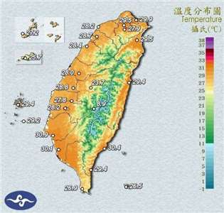 中央氣象署發布高溫資訊，天氣高溫炎熱，28日白天台北市、新北市、桃園市、台中市、彰化縣、南投縣、台南市、高雄市、屏東縣為黃色燈號，注意36度以上高溫。(圖:交通部中央氣象署)