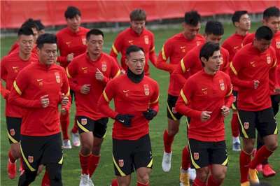圖為中國國家男足隊。(圖:中央社檔案照)