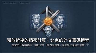 釋放金明日  中共想要拋什麼政治訊號？！(AI圖)