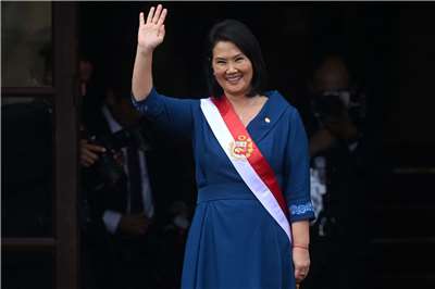 秘魯新總統藤森惠子(Keiko Fujimori)28日宣誓就職。