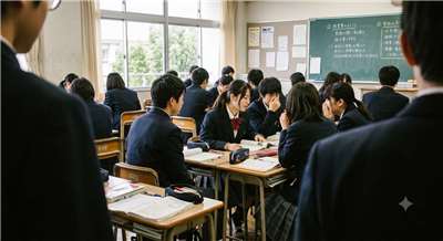 日本近年發生多起教師偷拍學生事件，不少地方政府祭出禁止教師攜帶私人手機進入校園。示意圖。(AI生成圖)