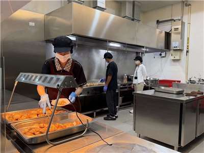 國訓中心全面盤點餐廳食材與用油，確認未受問題油品影響，守護國手食安。(國訓中心提供)