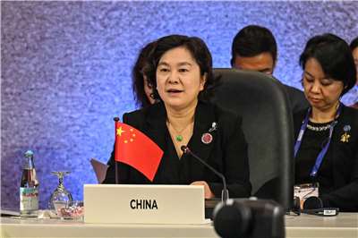 23日在馬尼拉召開的東協與中日韓外長會議，中方改由外交部副部長華春瑩出席。