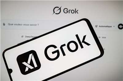 馬斯克旗下xAI的AI聊天機器人Grok。(AFP)