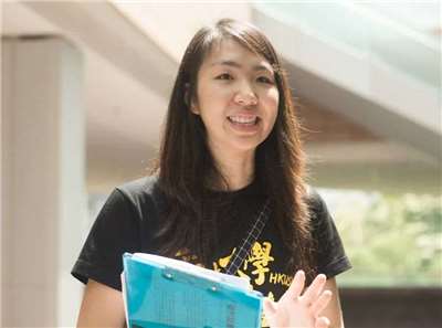 前港大學生會會長孫曉嵐29日刑滿出獄。檔案照。 (圖:翻拍自孫曉嵐臉書)