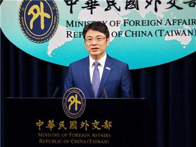 外交部發言人蕭光偉7日表示，政府絕不允許言論自由及民主法治社會的安全受到威脅 (央廣記者王照坤 攝)