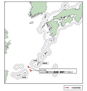日本防衛省6月30日公布，中國海軍055驅逐艦東莞艦經宮古海峽進入西太平洋。（圖：日本防衛省統合幕僚監部官網/mod.go.jp）