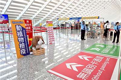 移民署5日表示，去年有542名旅客違規攜帶非洲豬瘟疫區豬肉製品入境遭罰20萬元，另有144名外籍旅客繳不出高額罰款無法入境。(資料照/行政院)