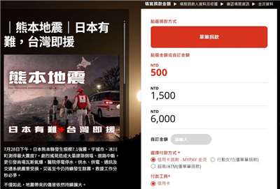 中華民國紅十字會指出，面對此次熊本地震災情，該會立即發起專案勸募，且獲得民眾熱烈響應。(圖翻攝中華民國紅十字會網站)