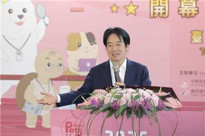 全台規模最大的寵物展覽盛事、「2026展昭台北寵物用品展」3日至6日在台北南港展覽館盛大登場，賴清德總統3日特別出席「2026展昭台北寵物用品展」開幕典禮。