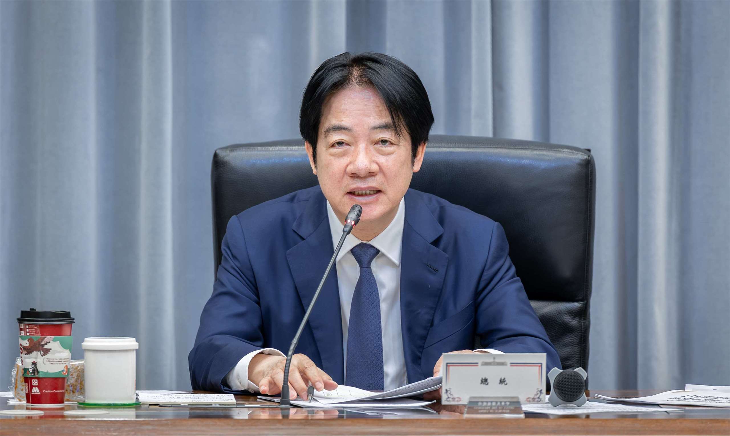 賴清德總統聽取「116年度中央政府總預算案」簡報第二次會議。 (圖:總統府)