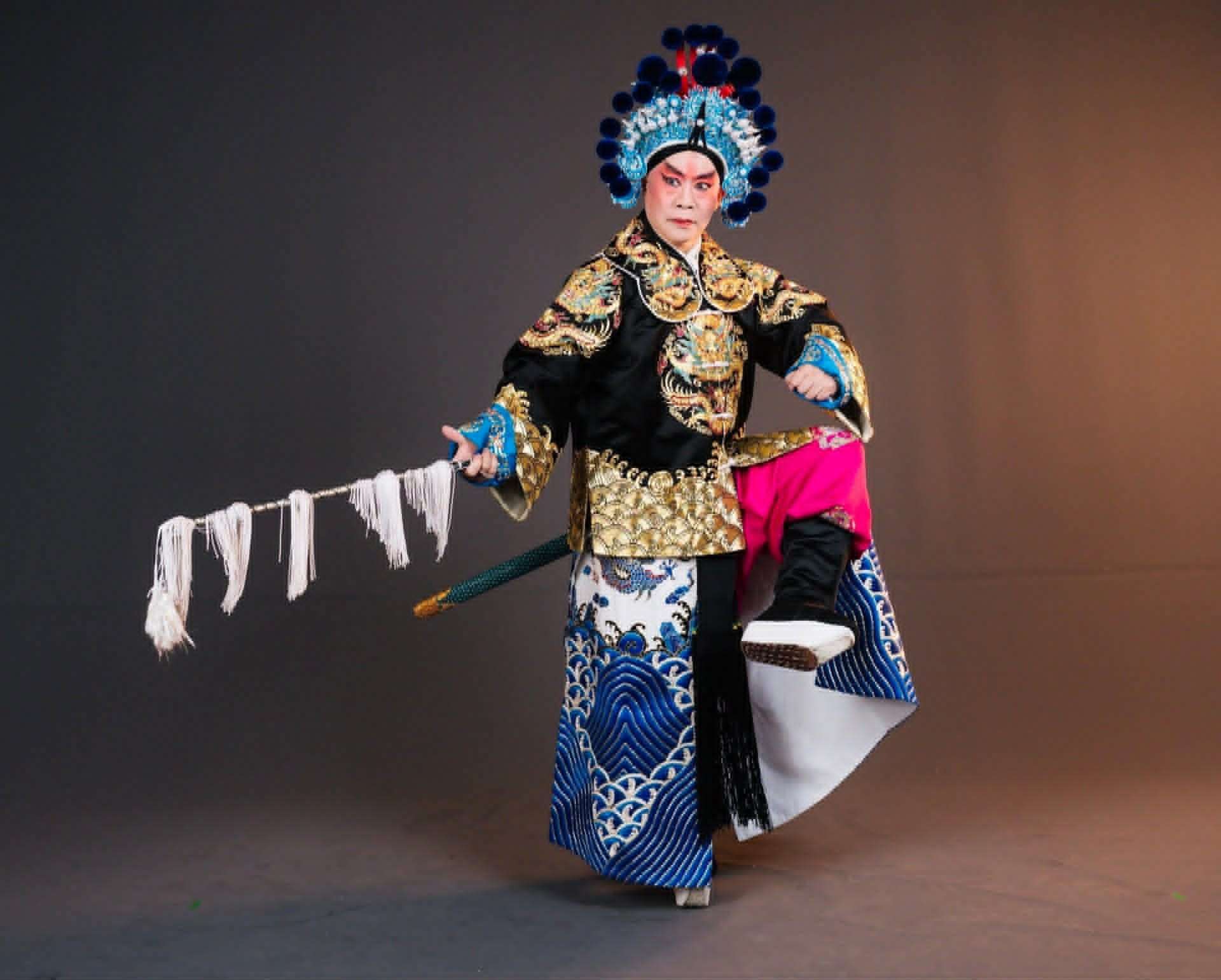 知名京劇武生朱陸豪飾演黃天霸。(朱陸豪提供)
