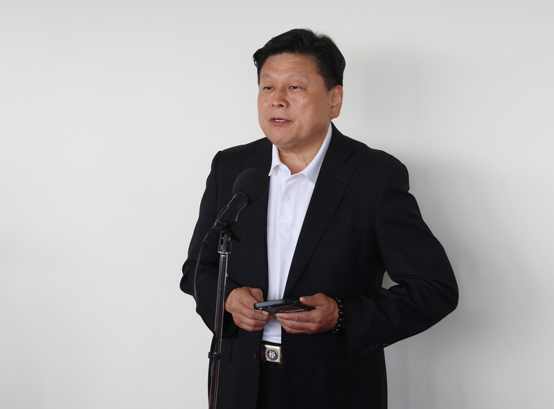 CD
蔣萬安提倒閣　傅(山昆)萁：目前無太多討論
台北市長蔣萬安就中聯油案提出倒閣議題，國民黨立
法院黨團總召傅(山昆)萁（圖）31日在立法院受訪表
示，目前黨團內部並沒有太多討論提倒閣的聲音。
中央社記者張新偉攝　115年7月31日