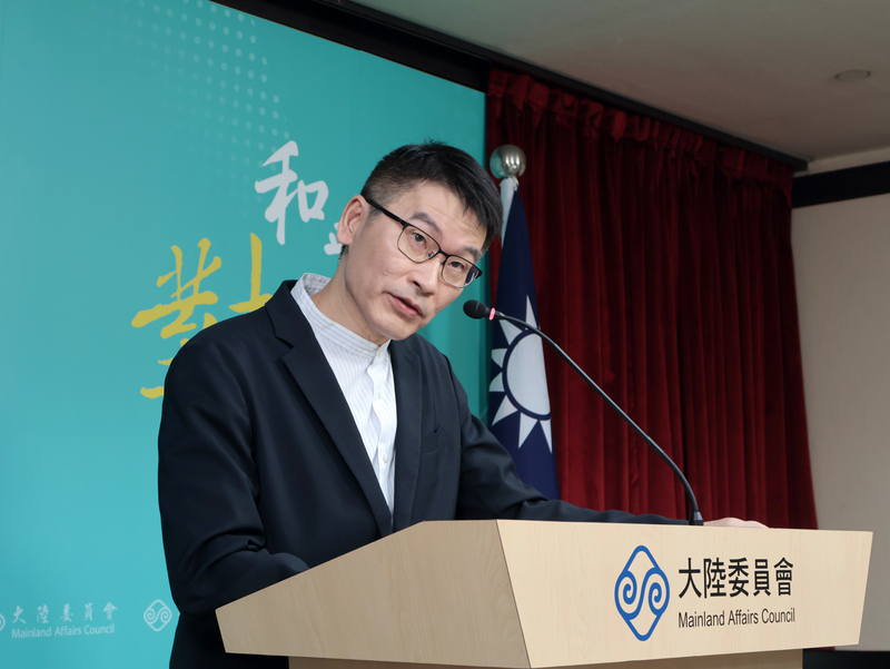 陸委會20日下午召開例行記者會，由副主委兼發言人梁文傑主持。