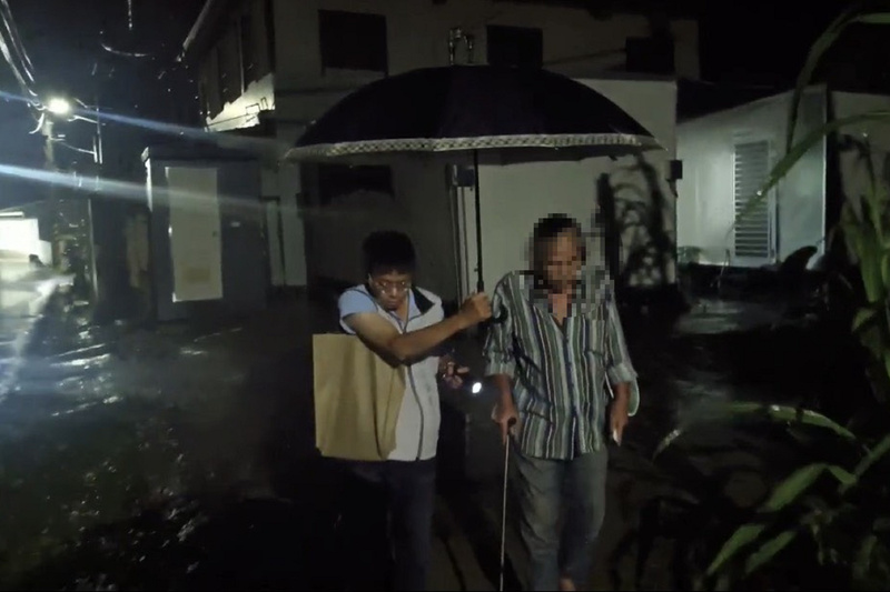 台南市府啟動防災機制，預警性撤離共567人。（台南市政府提供）