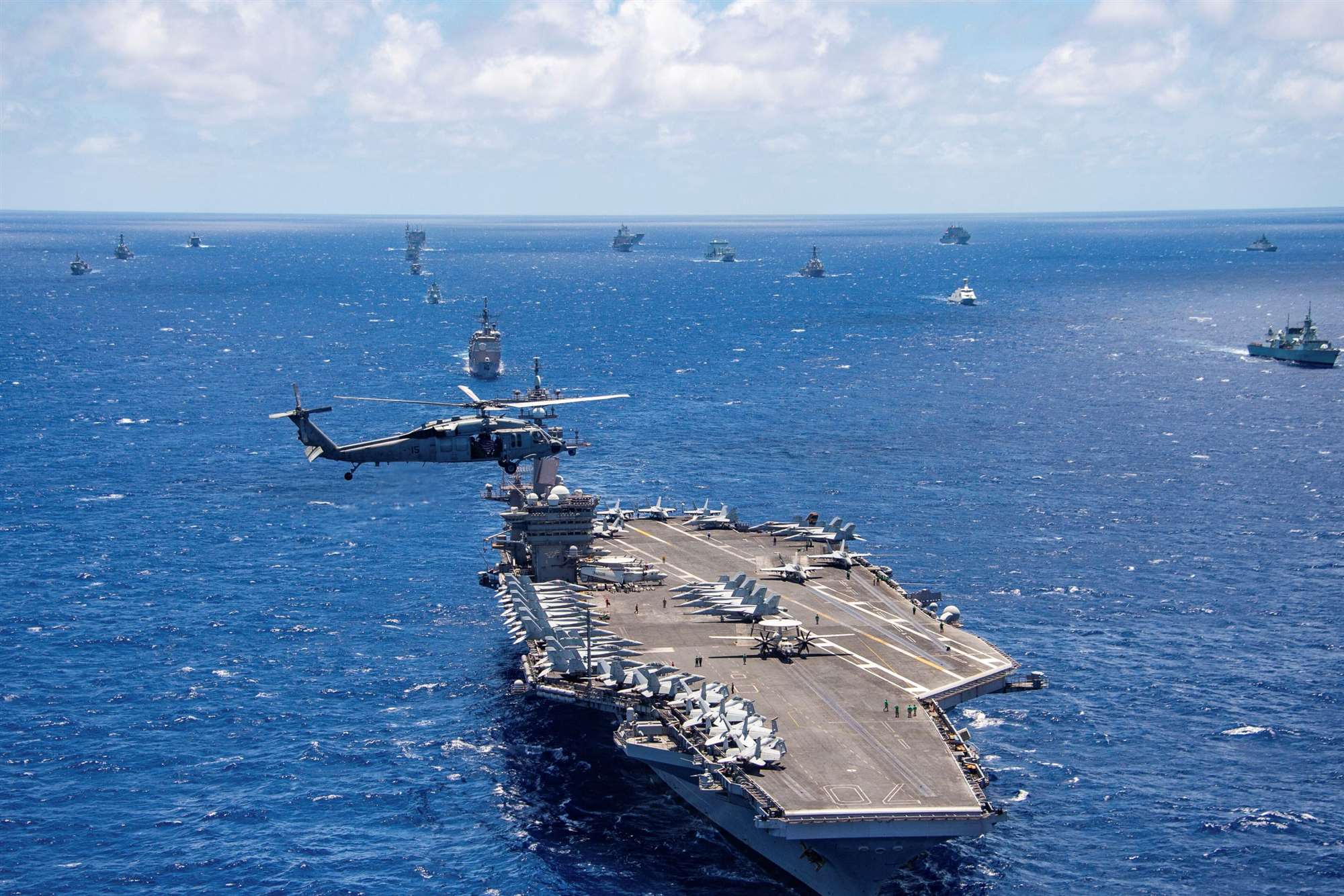 環太平洋軍事演習(RIMPAC)。資料照。(美聯社/達志影像)