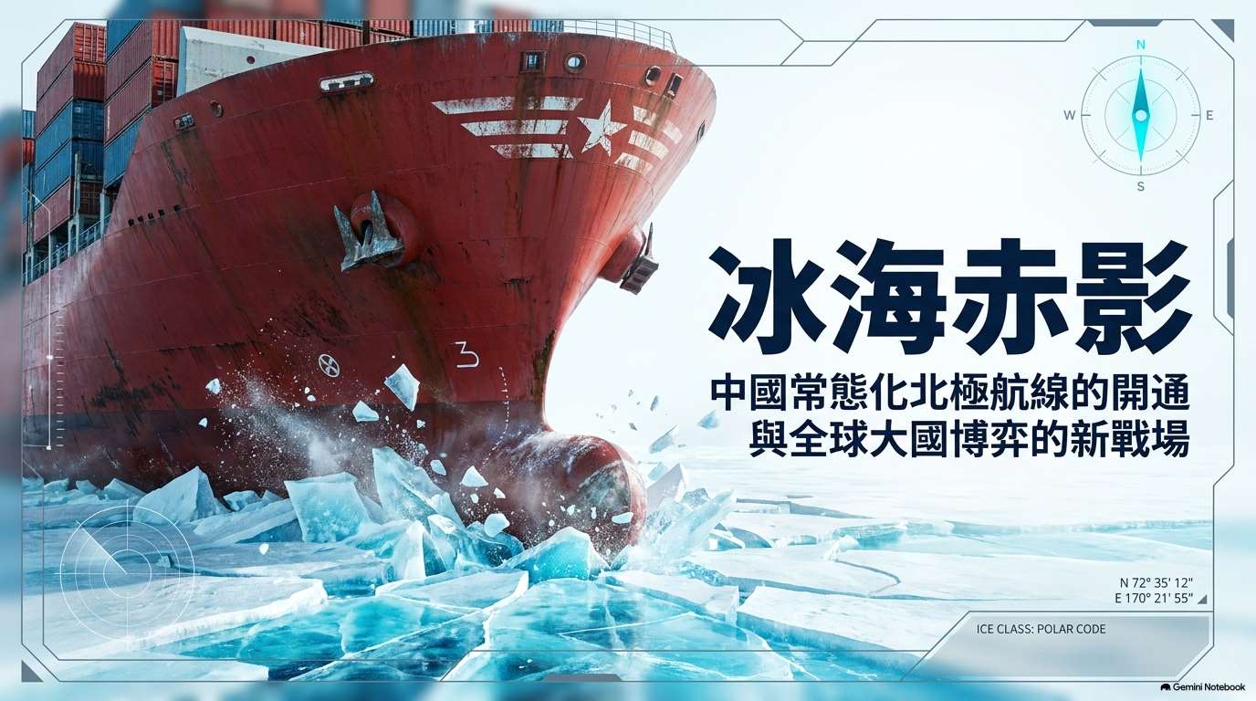 中國將北極航線武器化？！學者示警北極成大國博弈新戰場(AI圖)