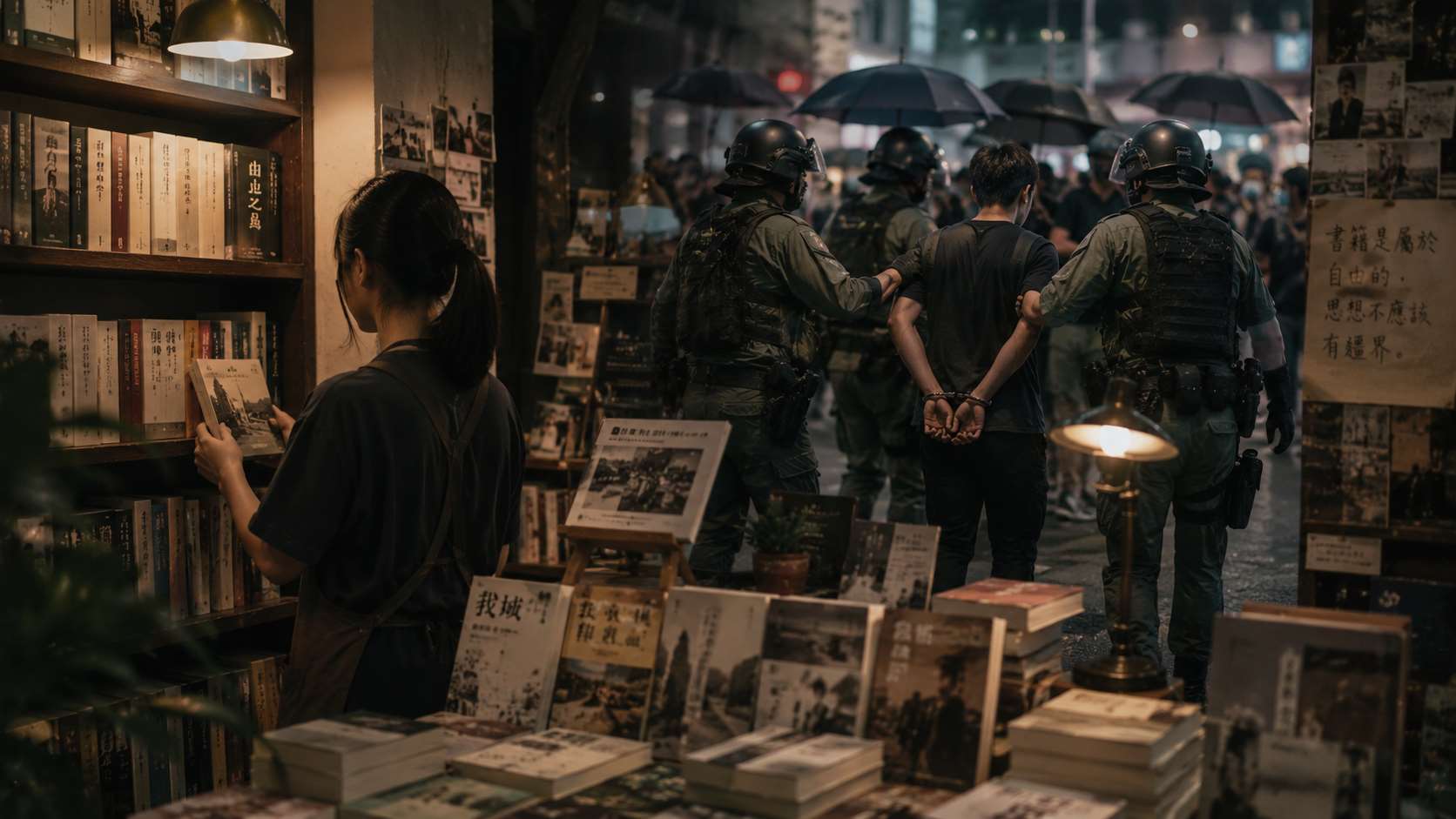 筆者認為，政權可以封鎖書店、戴上手銬，甚至將異見者驅離故土，但文字與思想的流動永遠無法被徹底截斷。(示意圖/AI生成)