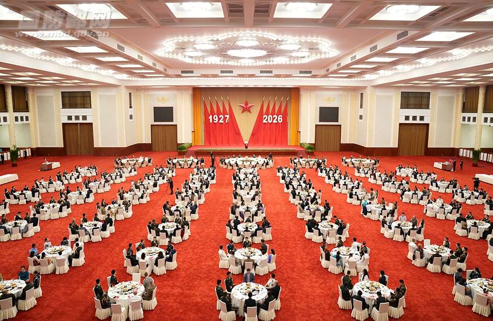 中國國防部31日慶祝共軍建軍99年。(圖翻攝中國國防部官網)
