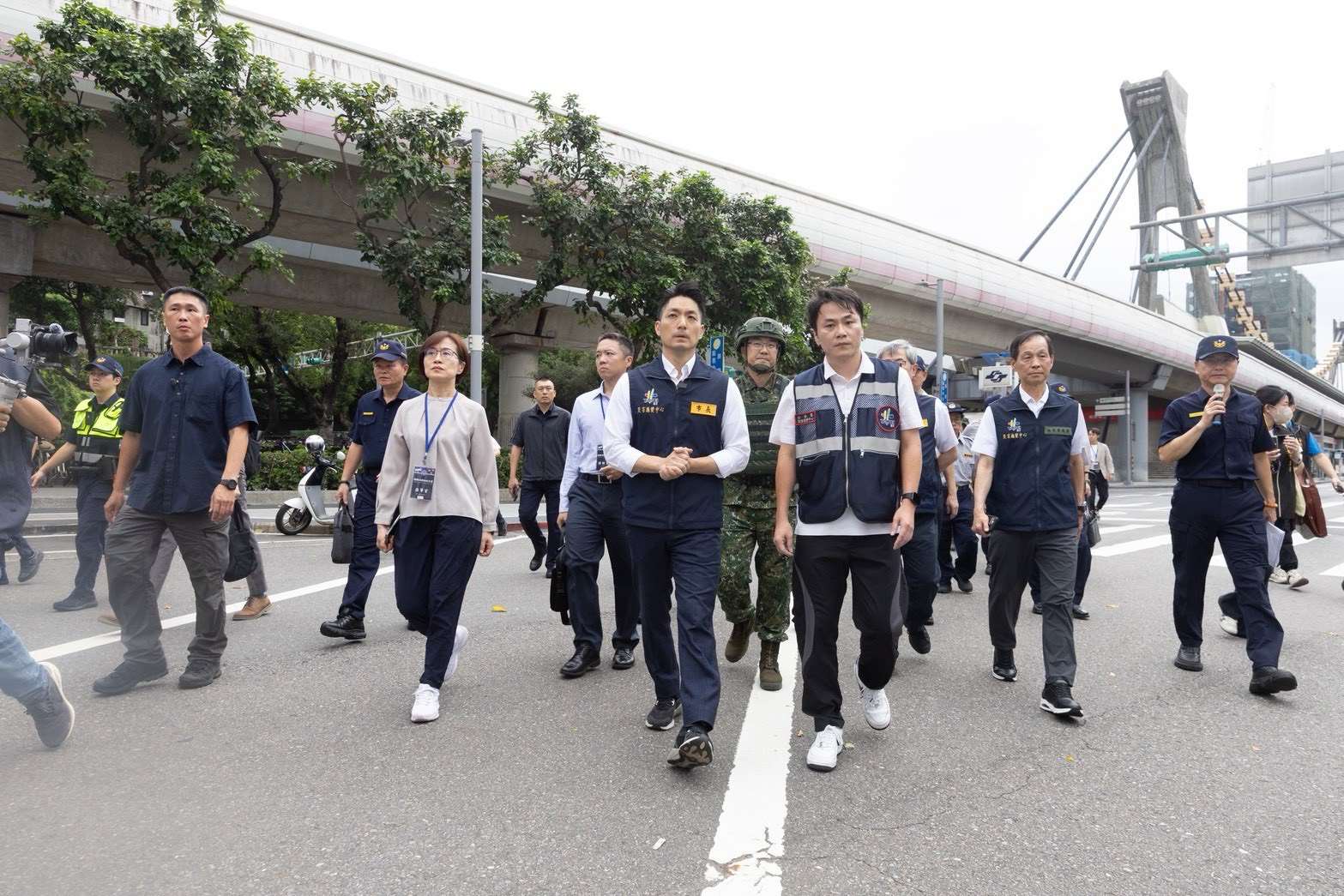 台北市長蔣萬安視導臺北市2026城鎮韌性(防空)演習。(北市府提供)