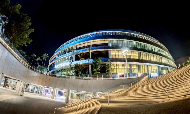 位於台北大巨蛋園區，台北市最大購物中心、遠東SOGO旗下大巨蛋Garden City的B區全棟百貨開幕進入倒數。圖為台北大巨蛋外觀。（台北市政府觀傳局提供/中央社)