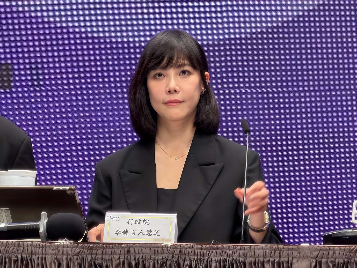 行政院發言人李慧芝。(資料照/鄭佑漢 攝)