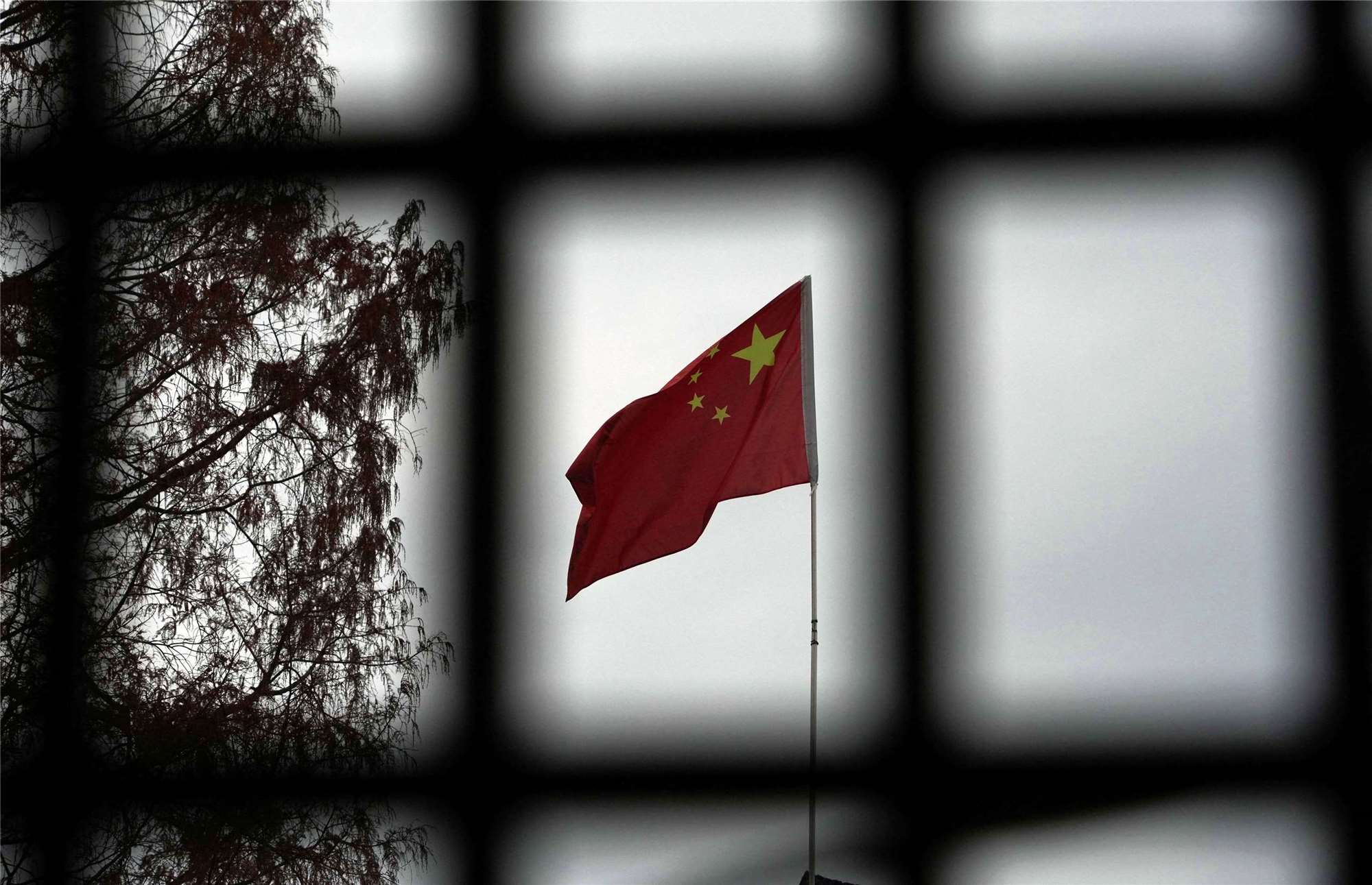 中國極權、中國人權、中國獨裁、中國國旗、中國威權、中國抓捕、言論自由。示意圖。(AFP)