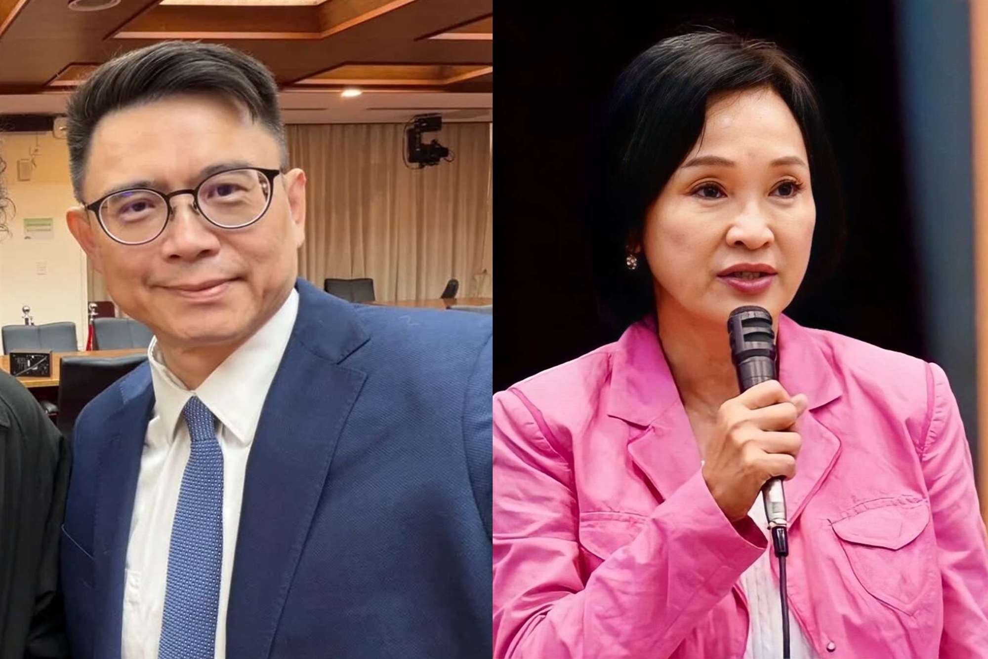 高雄市長選戰，民進黨的賴瑞隆(左)將對決國民黨的柯志恩(右)。合成圖。(圖：賴瑞隆臉書/柯志恩臉書)